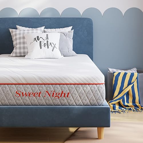 Miniatura 9 de Sweetnight Colchón tamaño Queen, colchón de espuma viscoelástica de 10 pulgadas, colchón de cama abatible de doble cara en una caja, espuma