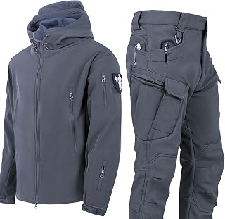 Men's Soft Shell Waterproof Jackets Set Angel Suits Winter Thickening Fleece Mounta…