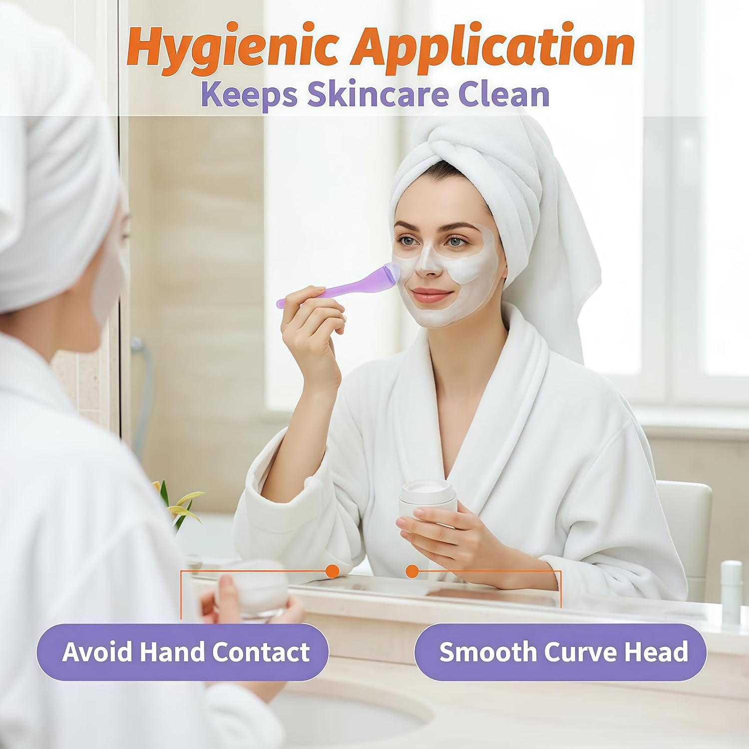 50 PCS 5 Inch Purple Professional Plastic Facial Cream Spatula Mixing and Sampling Emulsion Cream Cosmetic Spoon Facial Care DIY Accessories for Beauty Product image 4