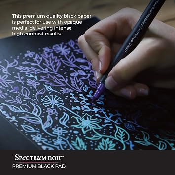 Spectrum Noir Premium Paper Pad, Black, 9 x 12-Inch