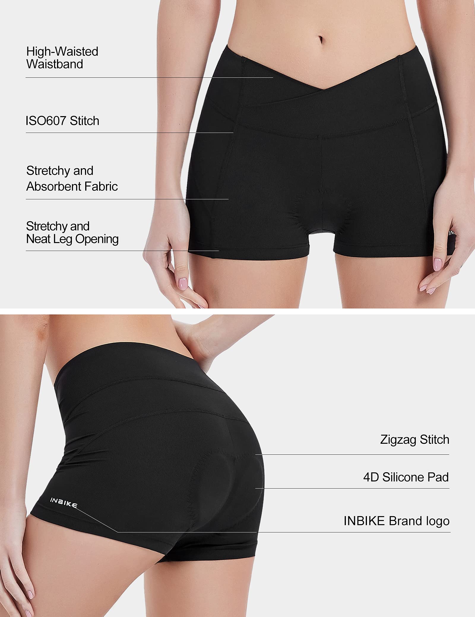 INBIKE Culotte Ciclismo Mujer Pantalon Corto Ciclismo Mujer con Badana