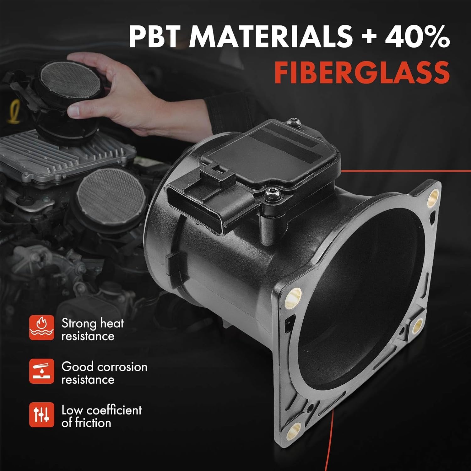 A-Premium Mass Air Flow Sensor Compatible with Ford F-150 1999-2000 V8 5.4L Supercharged