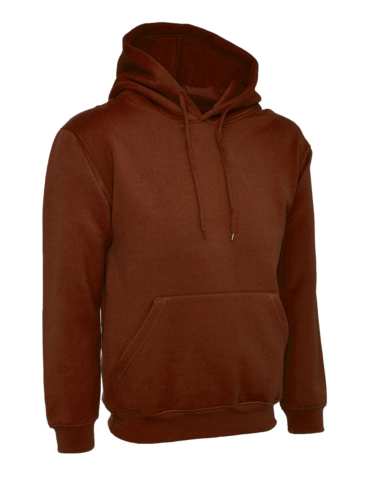 Ladies Loose Fit Hoodie Size UK 10 to 28 Plus Unisex Plain Hooded Sweatshirt (UK 22-24, Brown)
