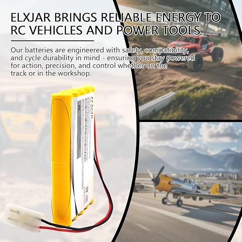 Miniatura 2 de Paquete de 2 baterías Ni-CD de 12 V 1000 mAh con conector Tamiya y cargador para automóviles RC, camiones, robots, herramientas eléctricas,