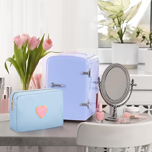 Miniatura 3 de 4 bolsas de cosméticos preparadas, bolsas de maquillaje, bolsa de viaje impermeable, bolsa de maquillaje, pequeña bolsa organizadora con parches de