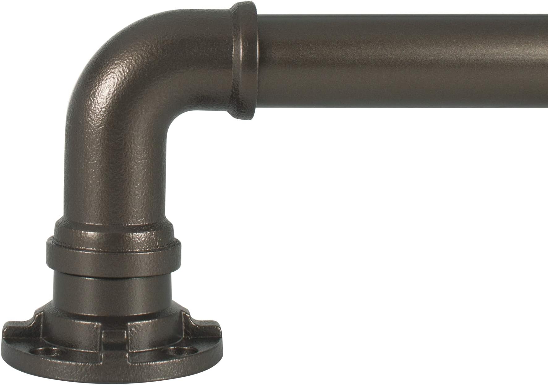 DecopolitanIndustrial Wrap Around Telescoping Curtain Rod Set, 72-144", Bronze