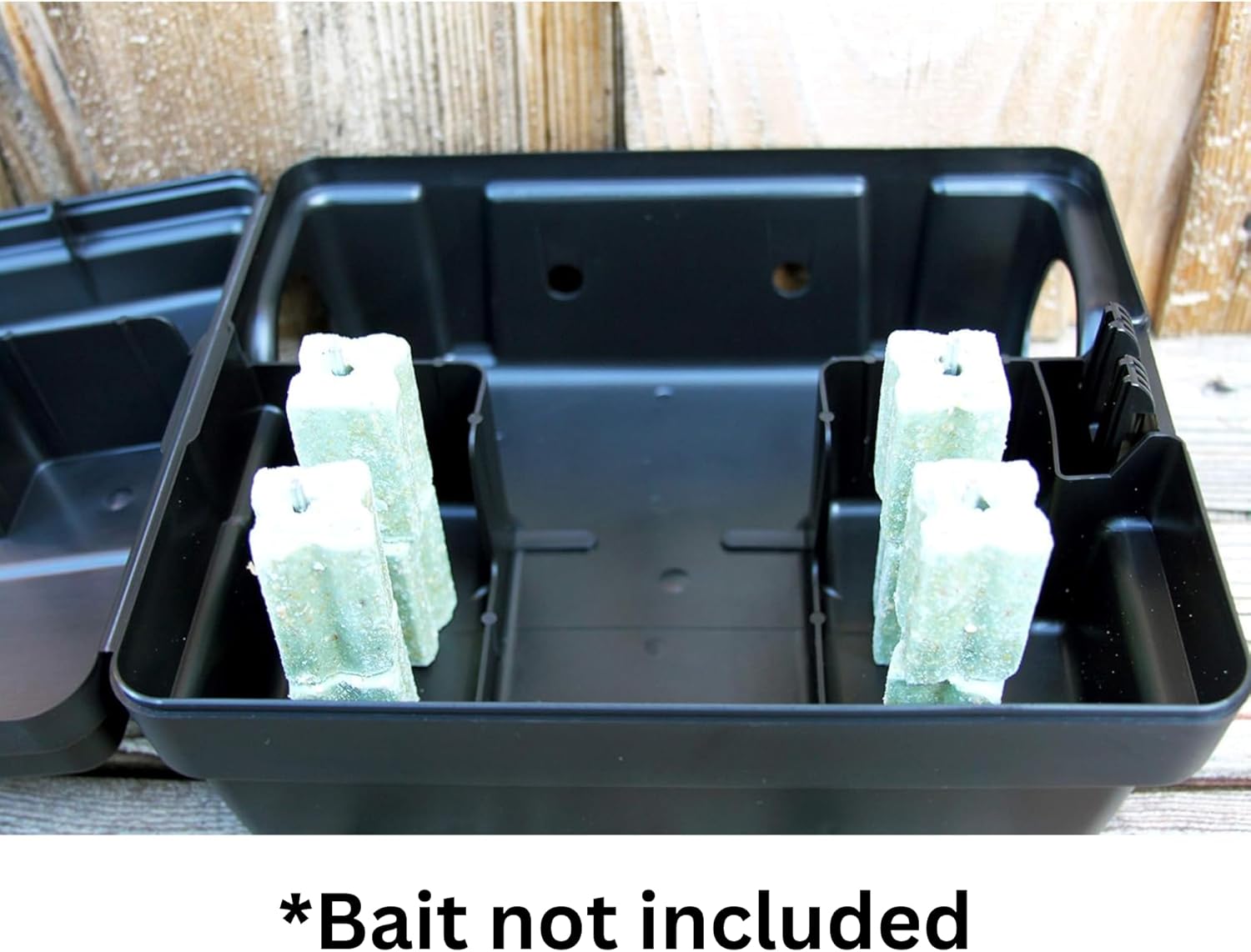 Outpost Rat Bait Stations – Set of 6 Lockable Tamper-Resistant Rodent Bait Boxes | Indoor & Outdoor Pest Control Stations | Holds 8 x 1 oz Bait Chunx | Mountable Durable Design