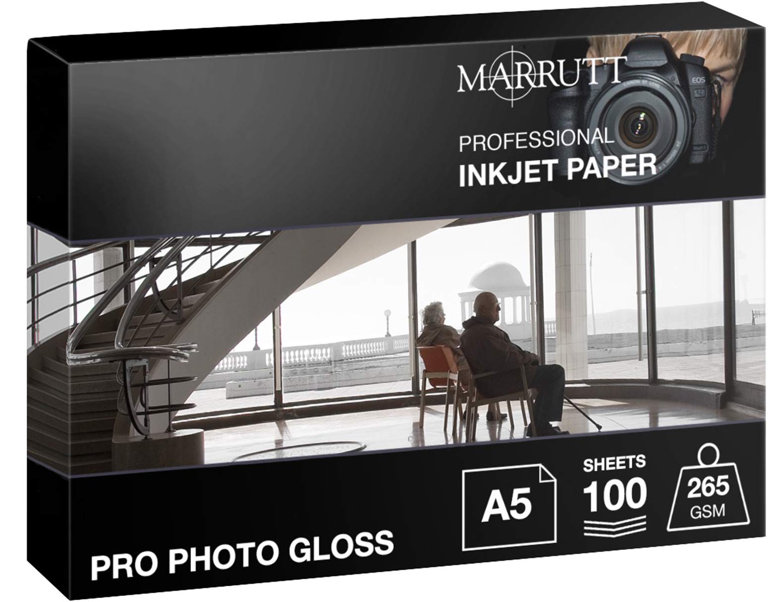Marrutt265gsm Pro Photo Gloss Inkjet Paper: A5-100 Sheets