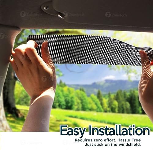 Miniatura 4 de Zone Tech - Parasol reductor de deslumbramiento para ventana lateral cortinas de automóvil protección de rayos UV ajuste universal protege del sol