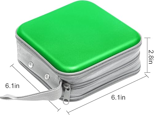 Miniatura 6 de Funda para CD, capacidad para 40 unidades, para CD/DVD, cartera, de plástico duro, DVD, carpetas de almacenamiento para automóvil, hogar, oficina,