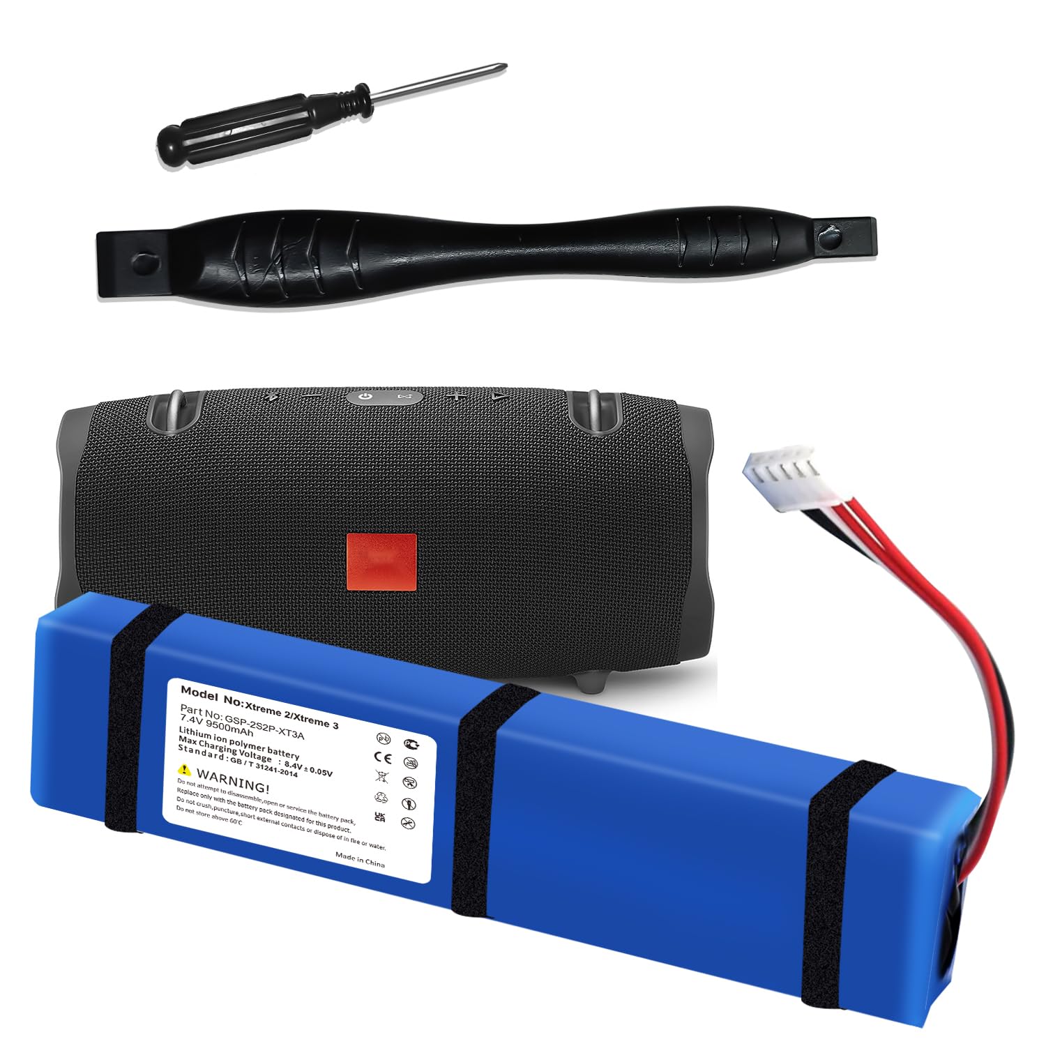 Amazon | EVELLHPP 9500mAh 交換用バッテリー JBL Xtreme 2/3 防水
