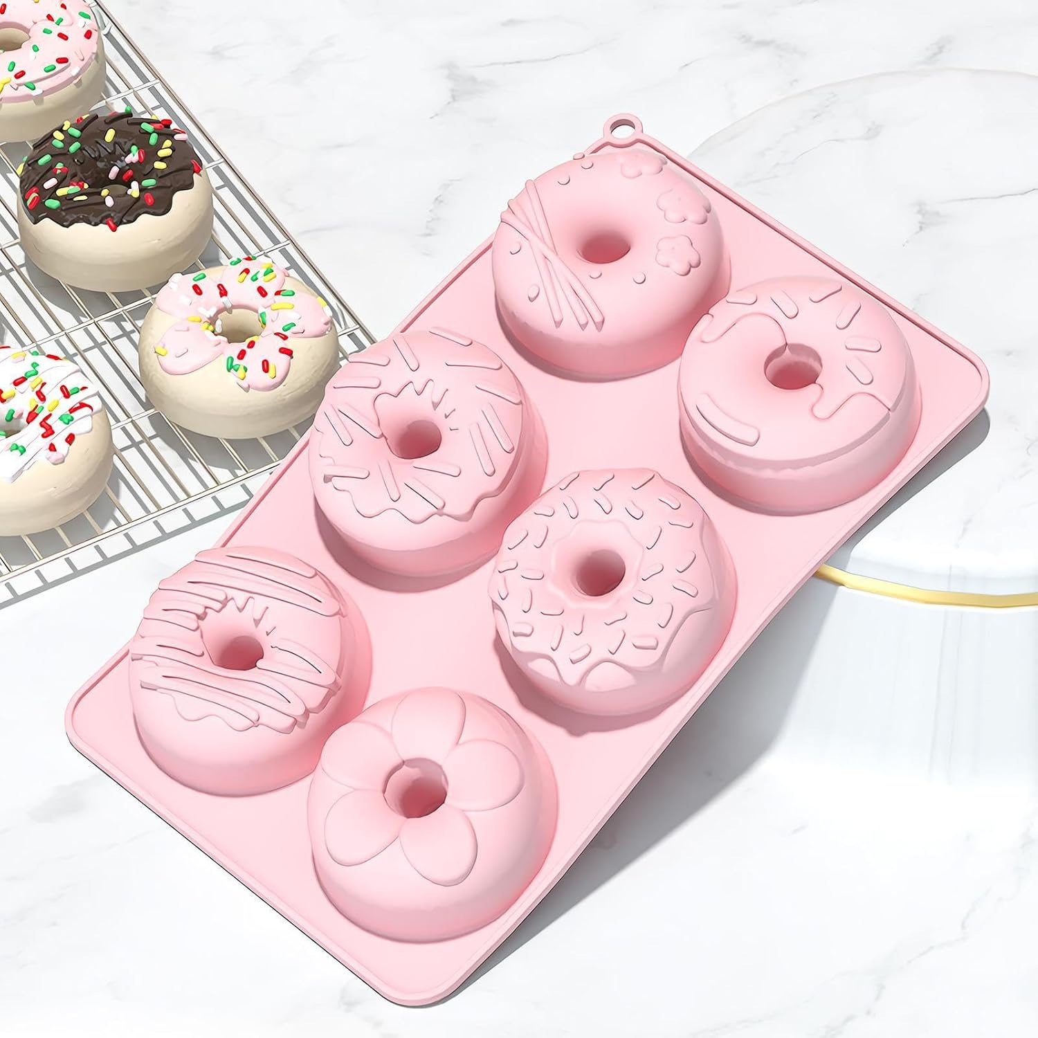 Donut Pan 6-Cavity Safe Non-Stick Food-Grade Tray