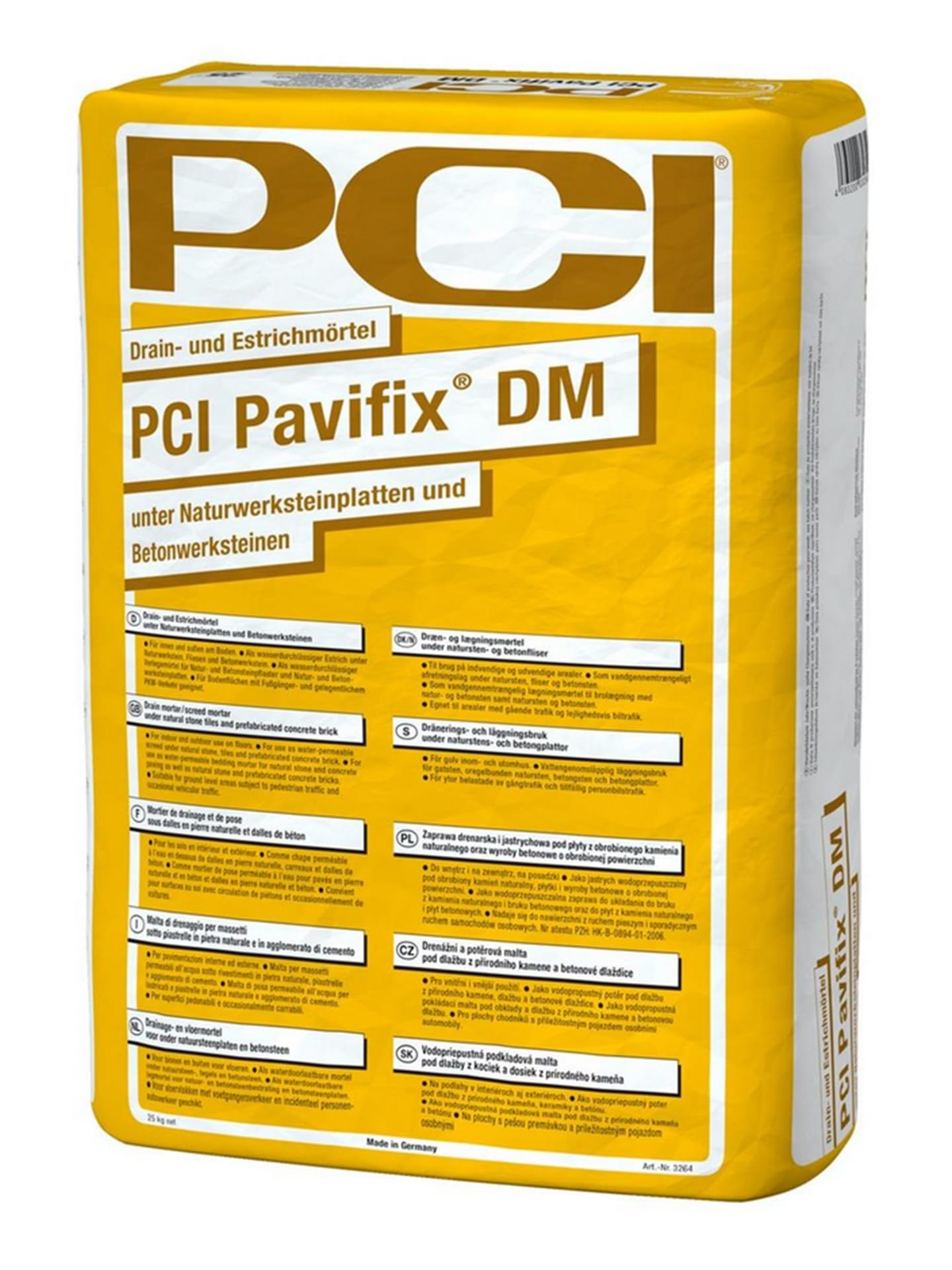 PCI Pavifix DM 42 x 25 kg Drain- und Verlegemörtel unter Naturwerksteinplatten und Betonwerksteinen Drainagemörtel Sika
