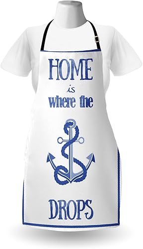 Miniatura 2 de Lunarable Delantal Multicolor, Blanco y azul