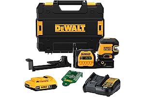 20V/12V MAX Laser Level Kit: Dewalt Laser Green Cross Line and Spot