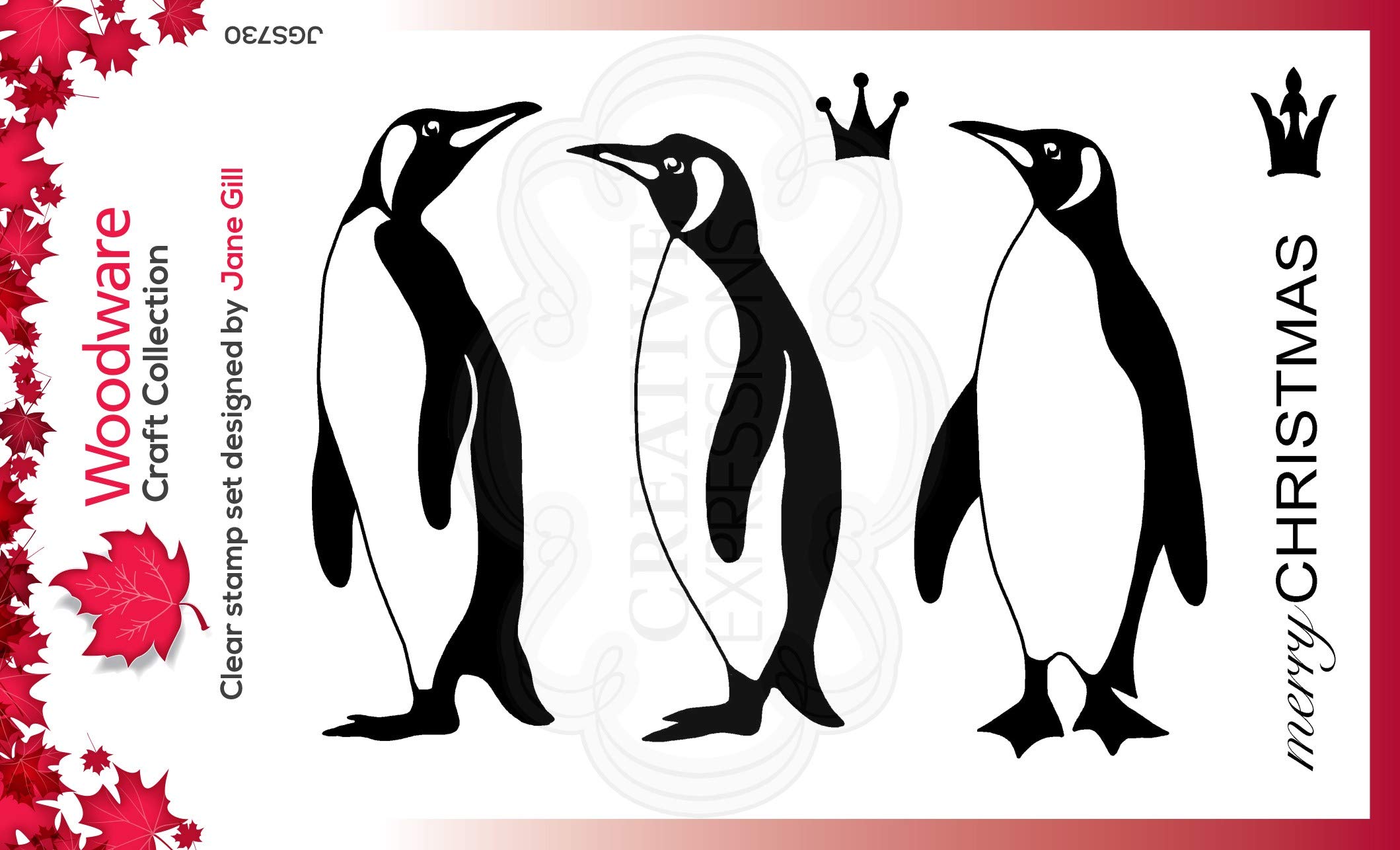 Woodware Jane Gill JGS785 Lot De Tampons Transparents Motif