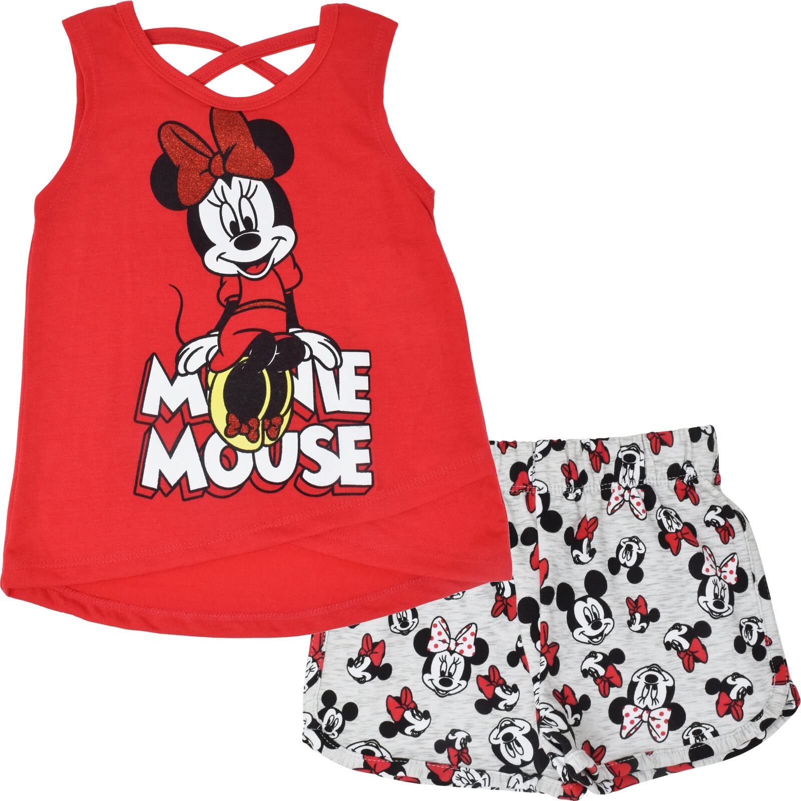Disney Girls' Sleeveless 2-Piece Tank Top and Shorts Set for Baby &amp; Kids