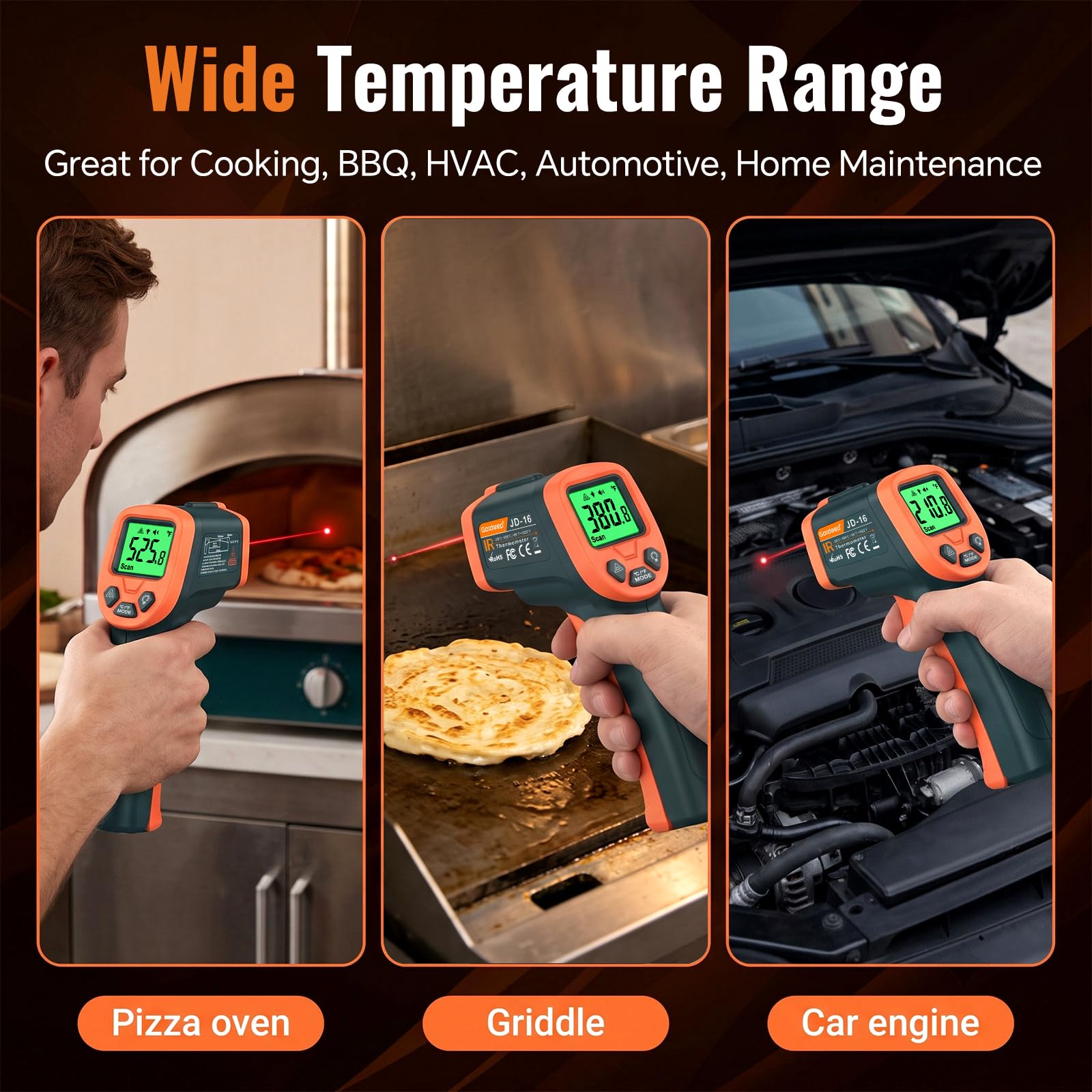Infrared Thermometer Laser Gun - Accurate Temp Readings -2 Infrared Thermometer Laser Gun - Accurate Temp Readings -2