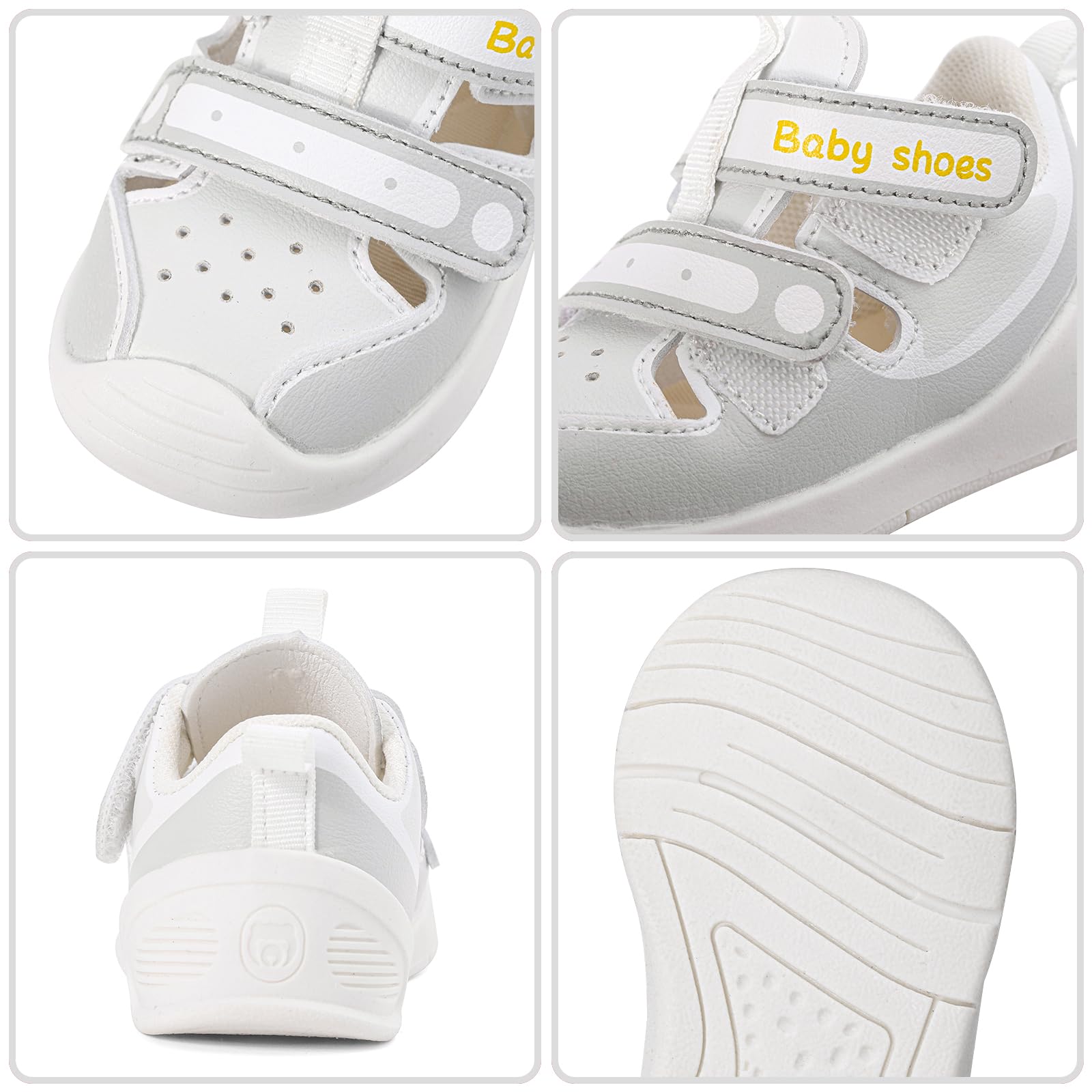 LACOFIA Sandalias para Bebé Niño Niña Zapatos Primeros Pasos de Verano Calzado Respirable Infantil con Suela Goma Antideslizante