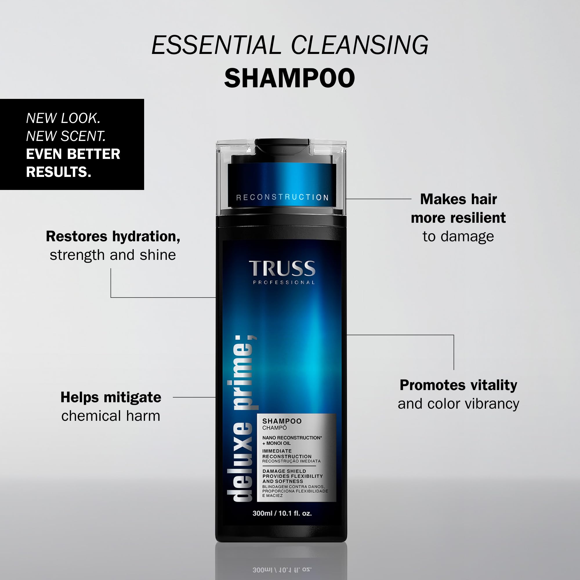TRUSS Deluxe Prime Moisturizing Shampoo for Dry, Damaged Hair