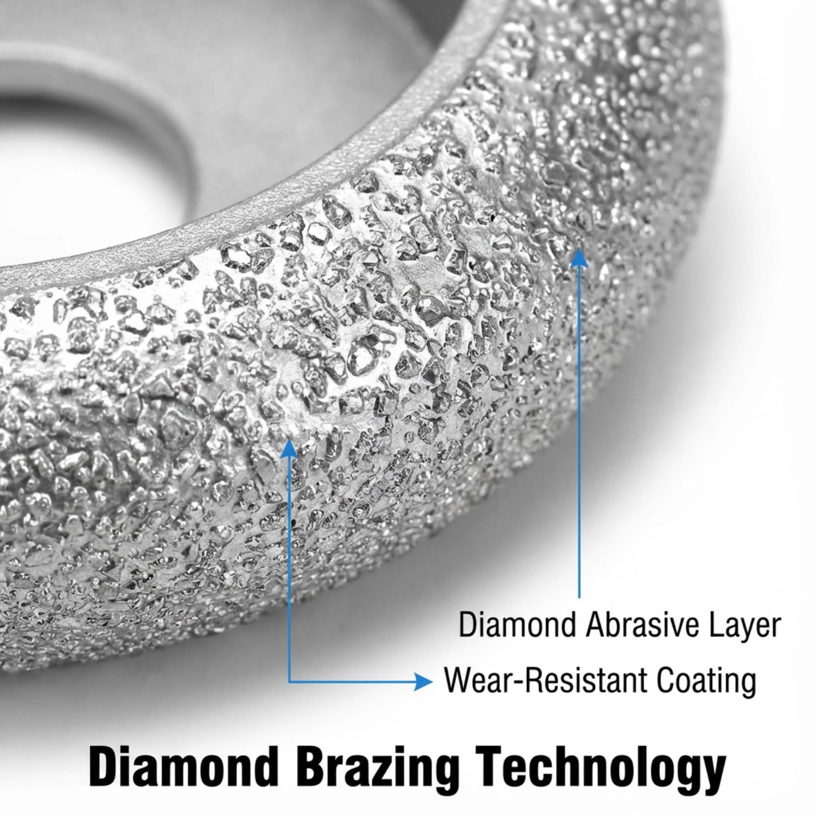 7.3 cm meule diamantée brasée roue Abrasive Rome pour pierre marbre céramique (Meule romaine 3.0)