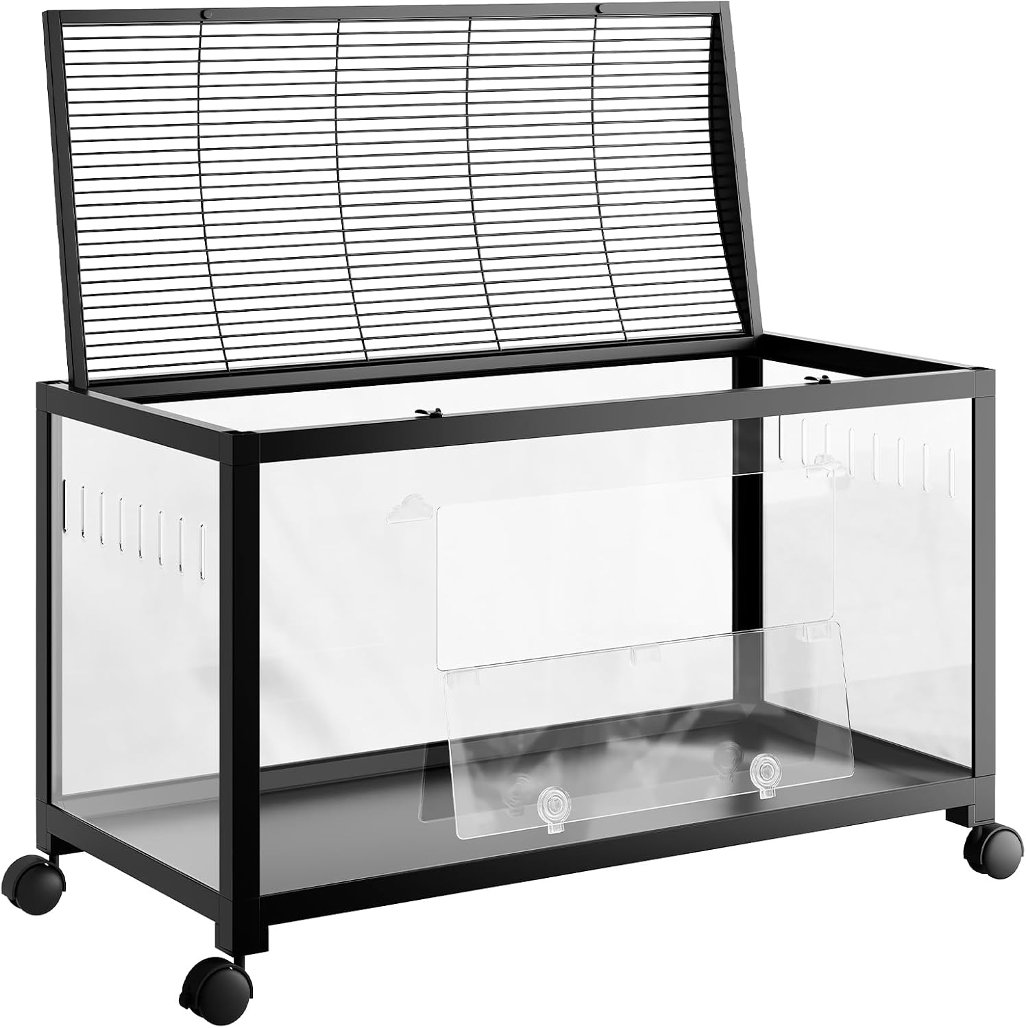 Hamster Cage Metal - Small Animal Habitats Large Stackable with Top Access Easy Assemble Dwarf Syrian Hamster House for Guinea Pig, Gerbil