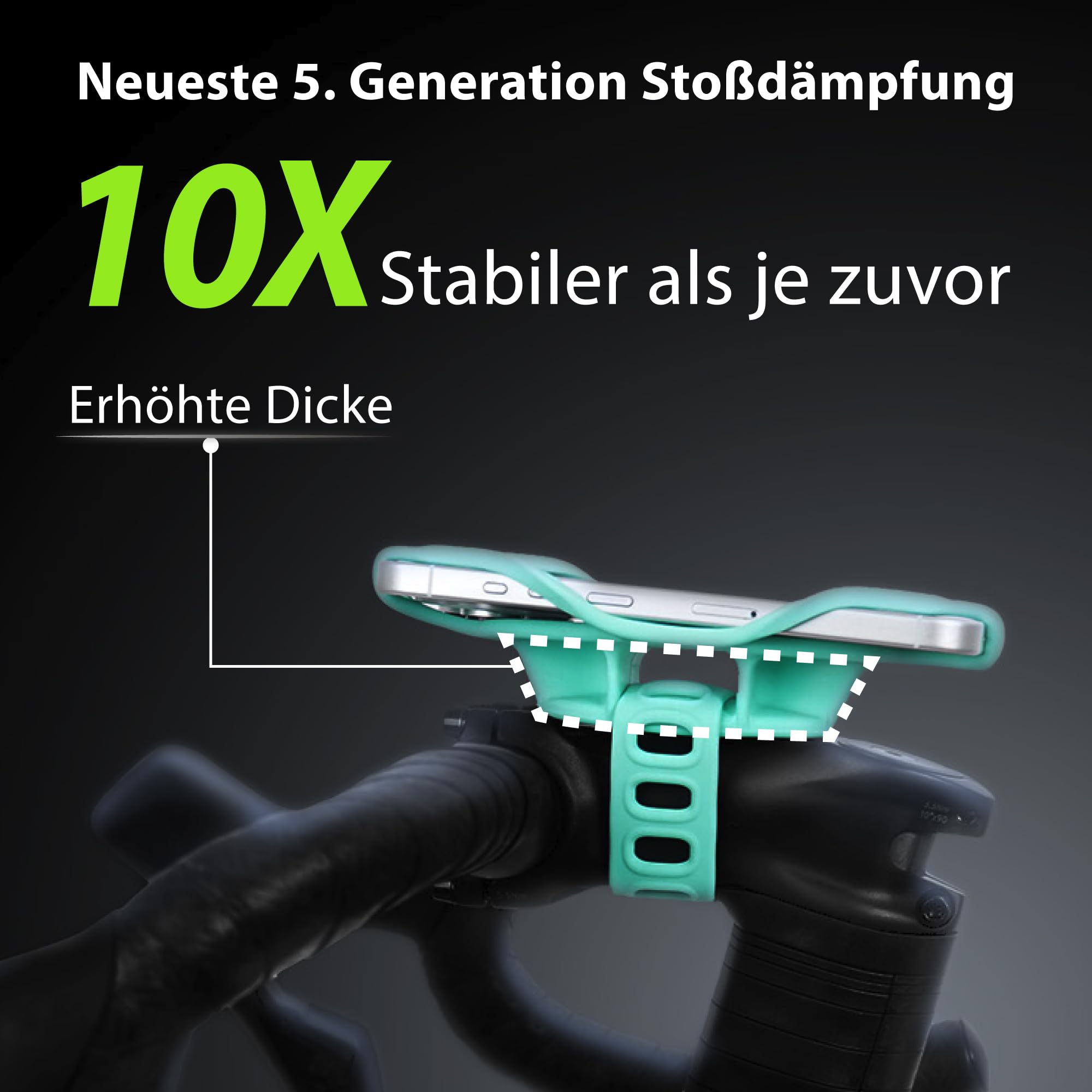 Bone Bike Tie Pro 3 Mobiele telefoonhouder voor bevestiging aan de stuurpen voor smartphone 5,8-7,2 inch iPhone Samsung - Bike Tie Pro 3 - grijs