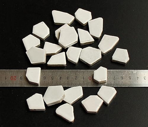 Vista 13 de Azulejos de mosaico de 7.05 oz, paquete de azulejos de mosaico de cerámica para decoración del hogar, manualidades, platos, marcos de fotos, Azul