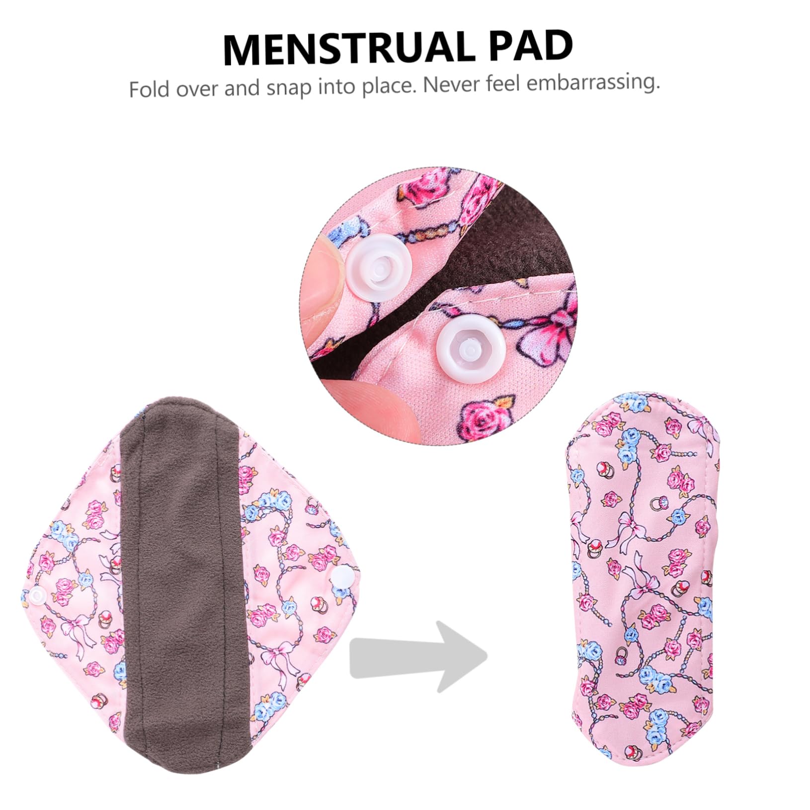 Healvian 3 Juegos Toalla De Tía Lavable Toalla Sanitaria Compresas Menstruales Reutilizables Almohadillas Femeninas Mujer Sanitaria La Capa Exterior Es De Tela Estampada. 5 Piezas * 3