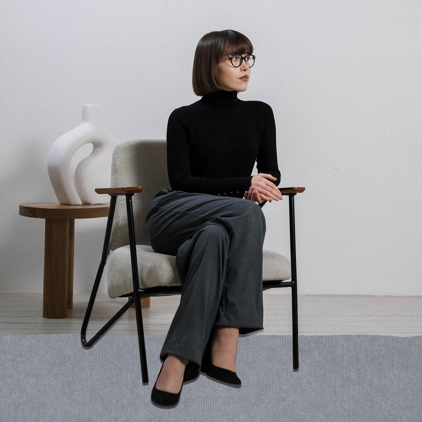 Tapis de Polyester Chaise Antidérapant en Bureau Gaming | Protection du Sol, Base Non Glissante, Douceur Supplémentaire, Style Simple et Chic, pour Chaise de Bureau