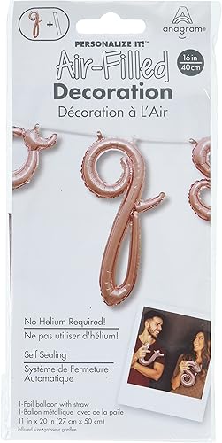 Letter"q" Globo de lámina  Oro rosa  Decoración de fiesta  1 PC