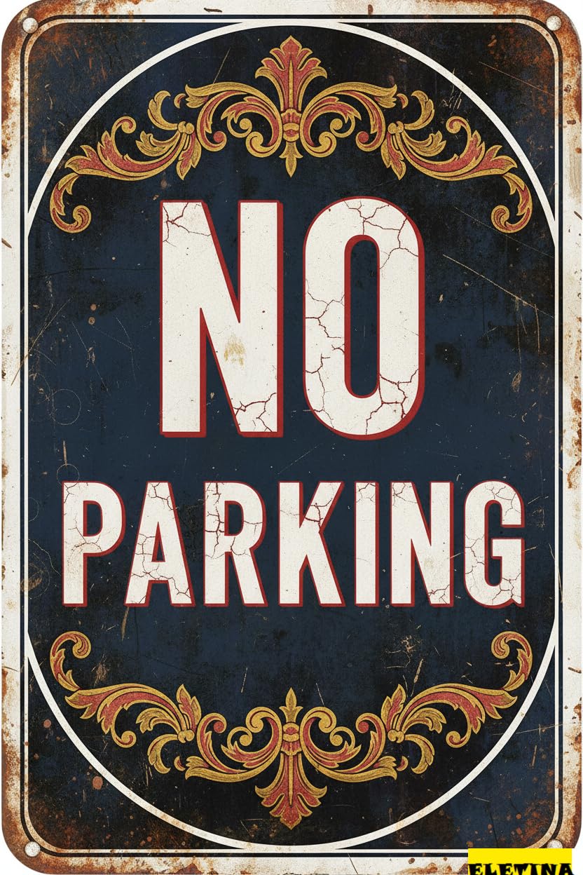 Personalized Sign for Man Cave Warning No Parking Aluminum Caution Notice Aluminum Metal S Garden Driveway High Way Gate 8x12in Business Road Decor Metal Art Private Property Decorative