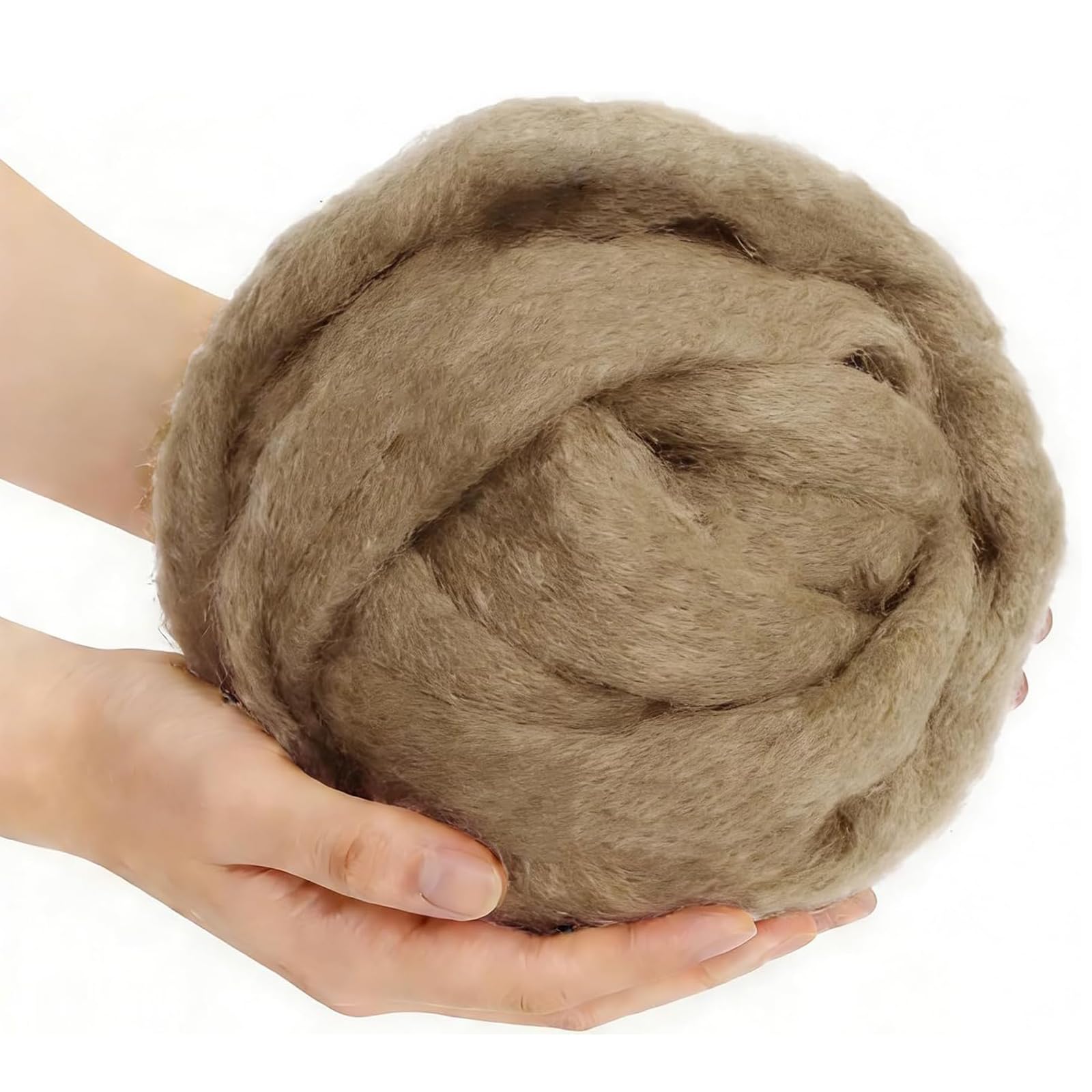 FYANER Felting Wool, Needle Felting Wool, 3.5oz Black Needle Felting Wool Roving for Needle Felting, Wet Felting, Spinning & Tapestry DIY (Wood Brown)