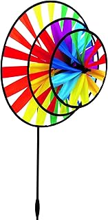 Rainbow Nylon 3-Wheel Pinwheel Spinner