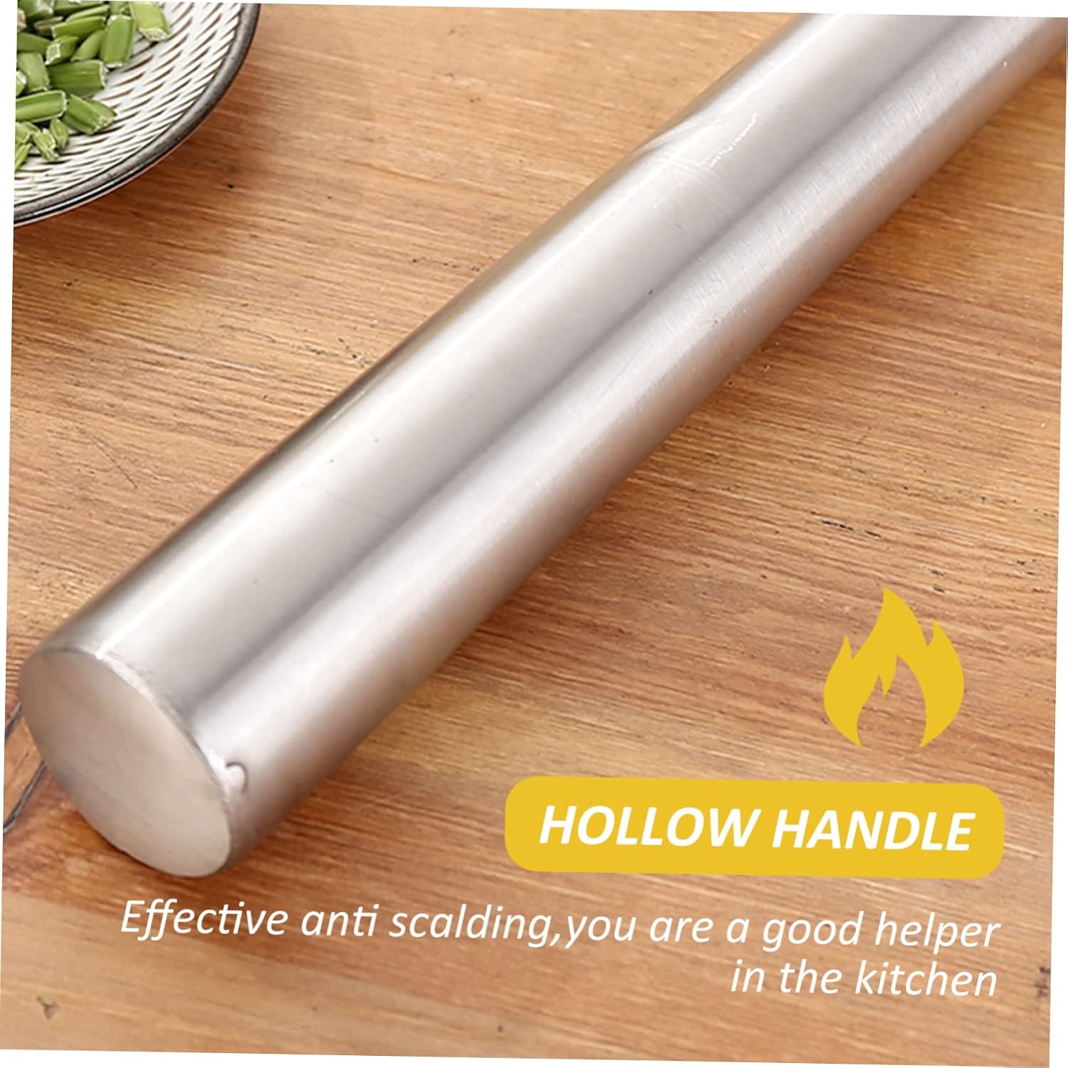 Wakauto Thickened Stainless Steel Oil Filter Skimmer Spoon with Fine Mesh Strainer Handle Frying Colander for Hot Pot Cooking and Food Separation