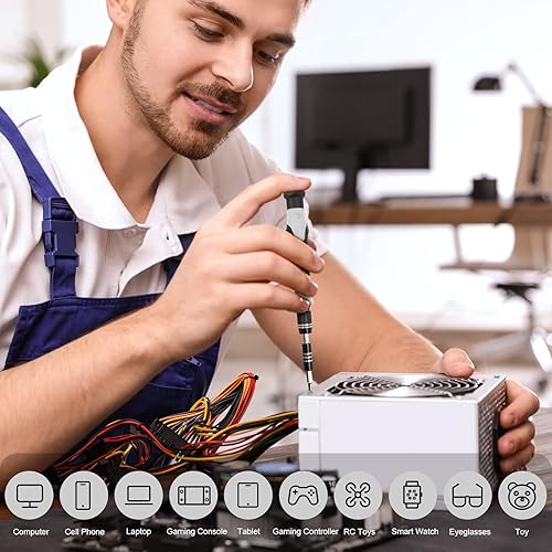 Miniatura 7 de STREBITO Juego de Destornilladores de Precisión de 142 Piezas Kit de Herramientas para Computadora Juego de Destornilladores Magnéticos Kit