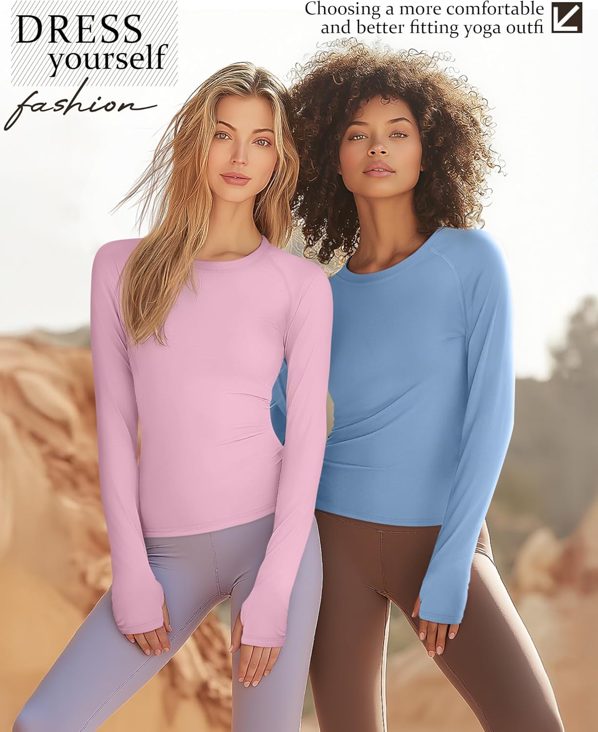 3 Pack Women's Workout Shirts Long Sleeve Raglan Slim Fit Crew Neck Athletic Yoga Basic Tops with Thumb Holes