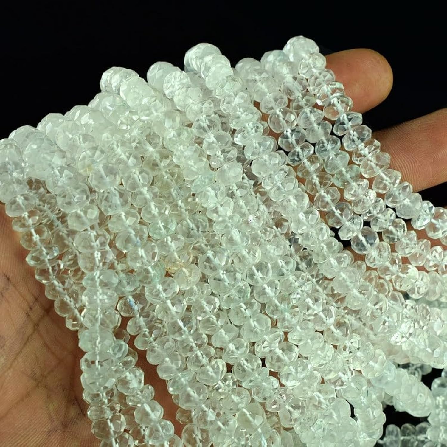 Perles cristal naturel 9mm à facettes de qualité supérieure pour joaillerie