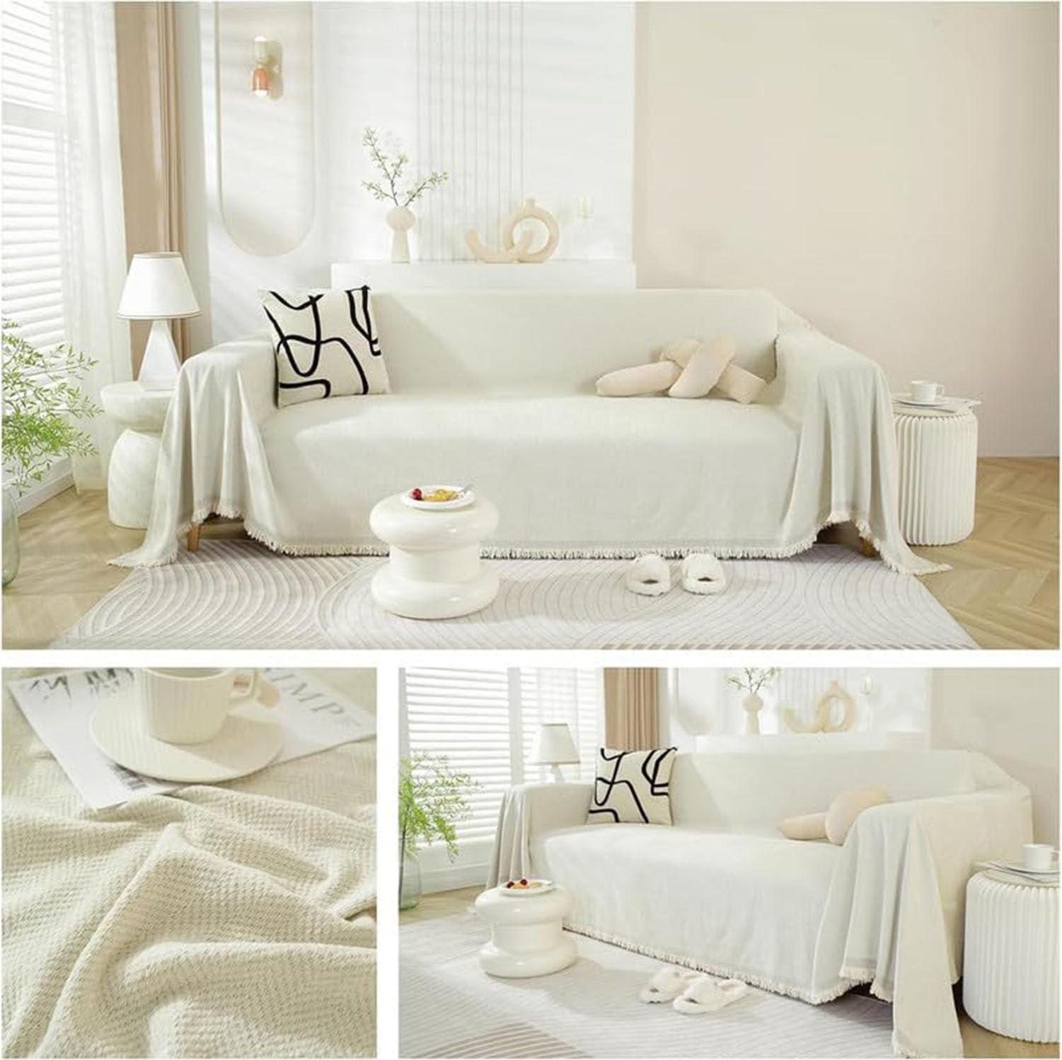Copridivano impermeabile per divani a 3 e 4 posti, antiscivolo, 90 x 180 cm, ideale per l'arredamento della casa e proprietari di animali domestici