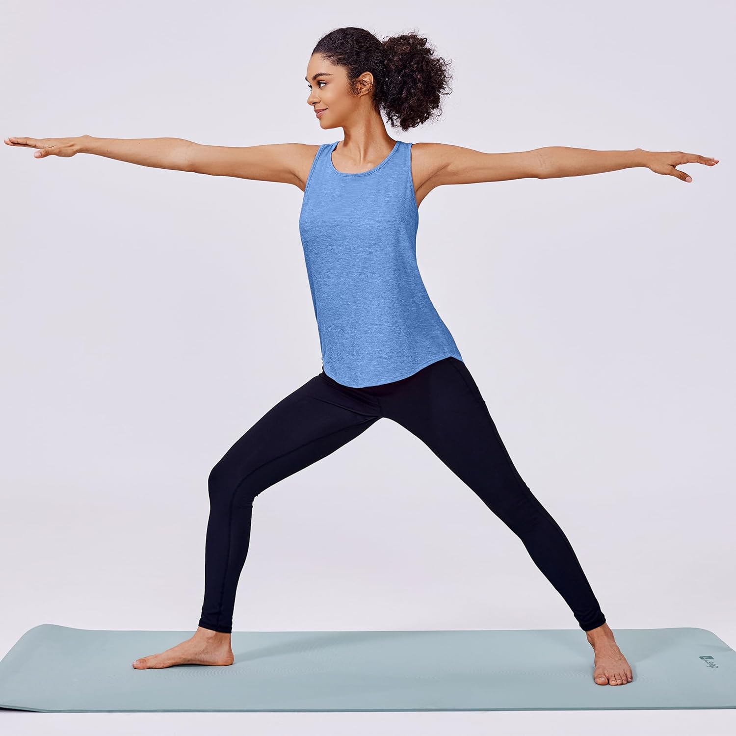 PINSPARK Workout Tops for Women Racerback Tank Top Pack Sleeveless Athletic Running Tops Loose Gym Shirt Quick Dry Yoga Tank - Image 6