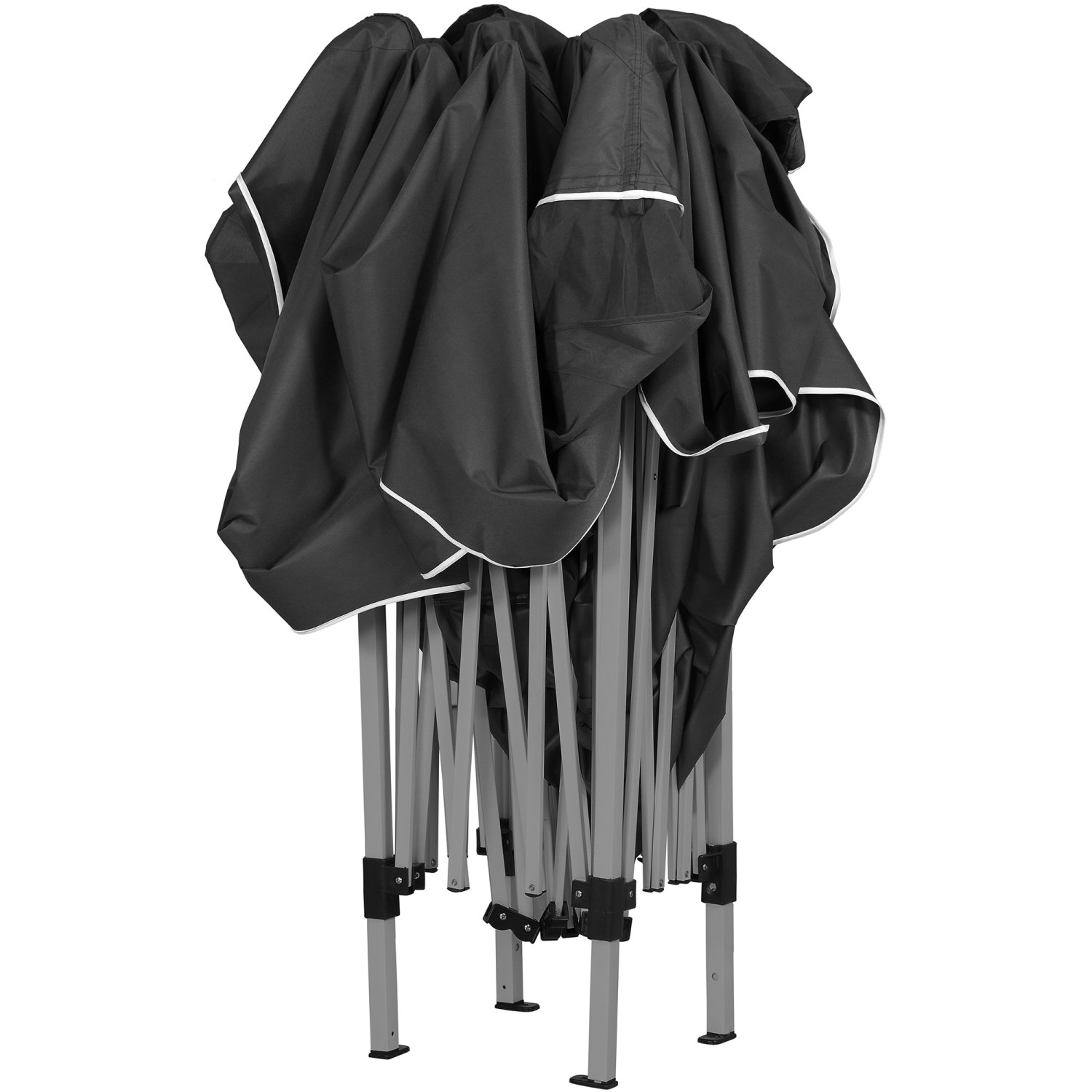 INSTENT Pavillon 3 x 3 m Basic wasserdicht UV Schutz 50+, 2 Seitenteile, Farbwahl, Dunkel-Grau