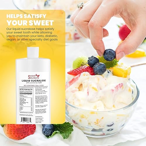 Miniatura 8 de Edulcorante líquido concentrado de sucralosa, alternativa al 25% de azúcar concentrada, 32 onzas a granel para bebidas, alimentos y pasteles, cero