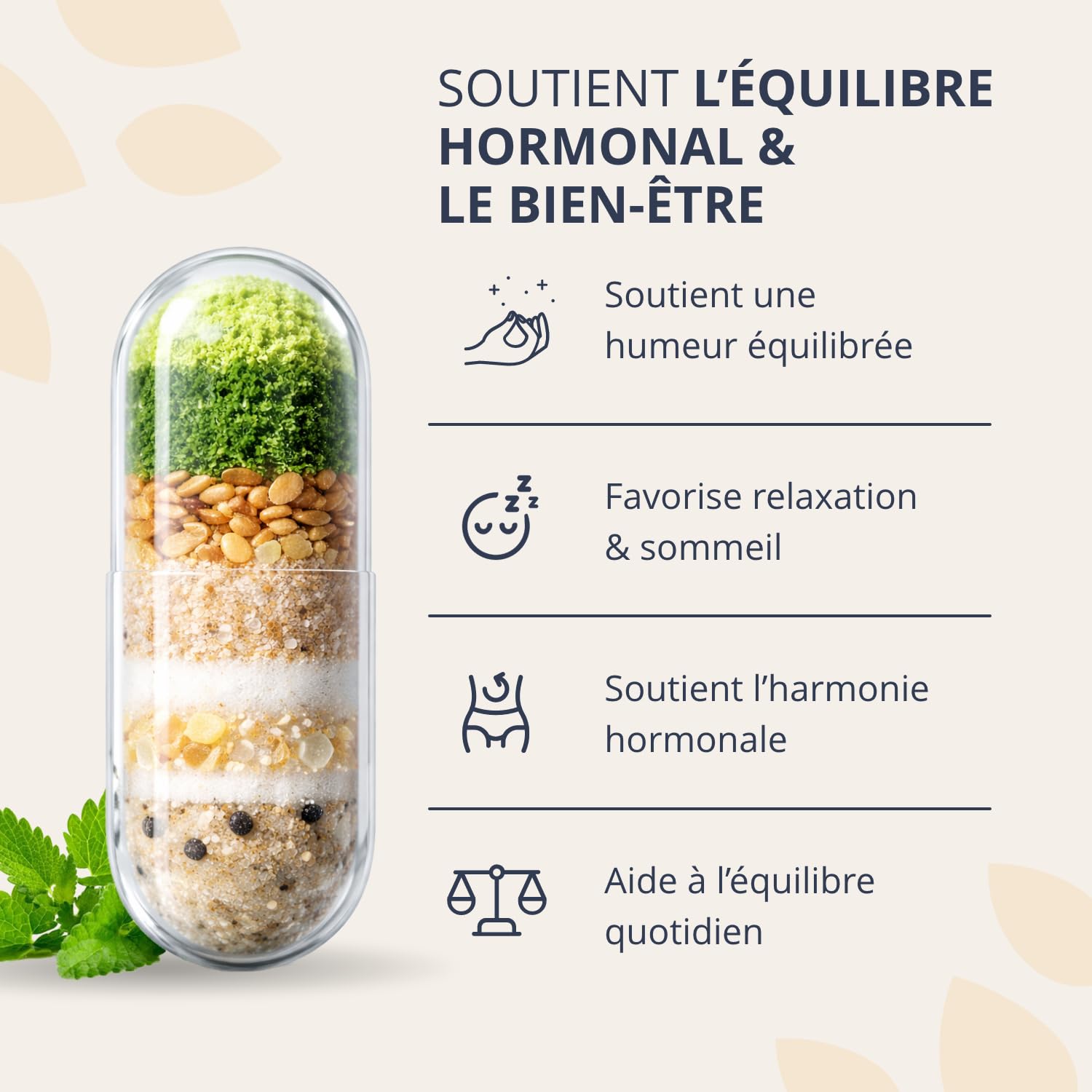 Golden Tree My EstroGem – Integratore Donna, 30 Capsule | Con Melissa, Clorella, Angelica, Semi di Lino, Vitamina B6 e Pepe Nero