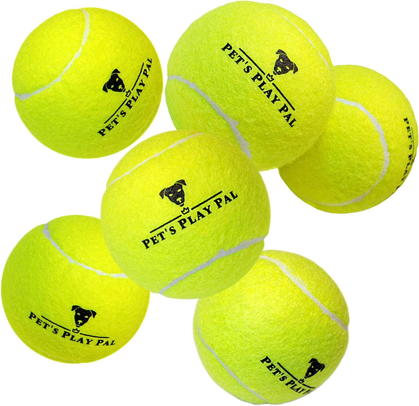 Pet’s Play Pal ® Pack of 6 Yellow Dog Tennis Balls 15 Thicker 8