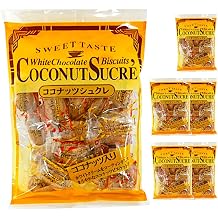 Tokyo Seika Coconut Shukuru 7.4 oz 210 g x 6 Bags | White Cream Coating, Biscuits, Cookies, Bulk Purchase Set