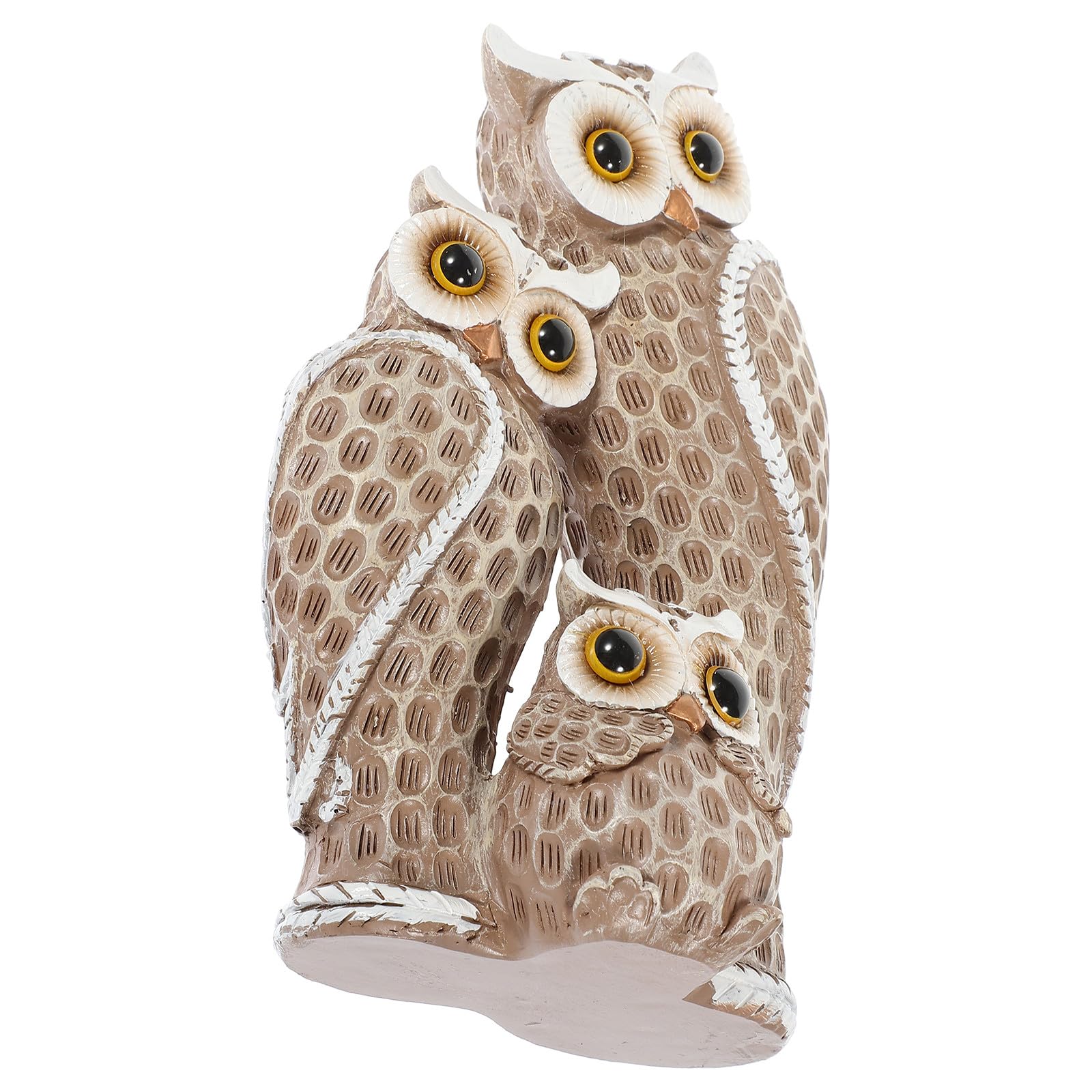 Statue de hibou jardin extérieur et ornement chouette en résine marron de Noël