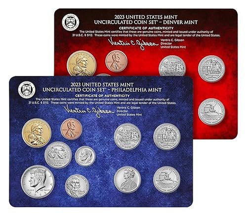2023 P, D U.S. Mint Uncirculated 20 Coin Mint Set with CoA Collection US Mint Uncirculated