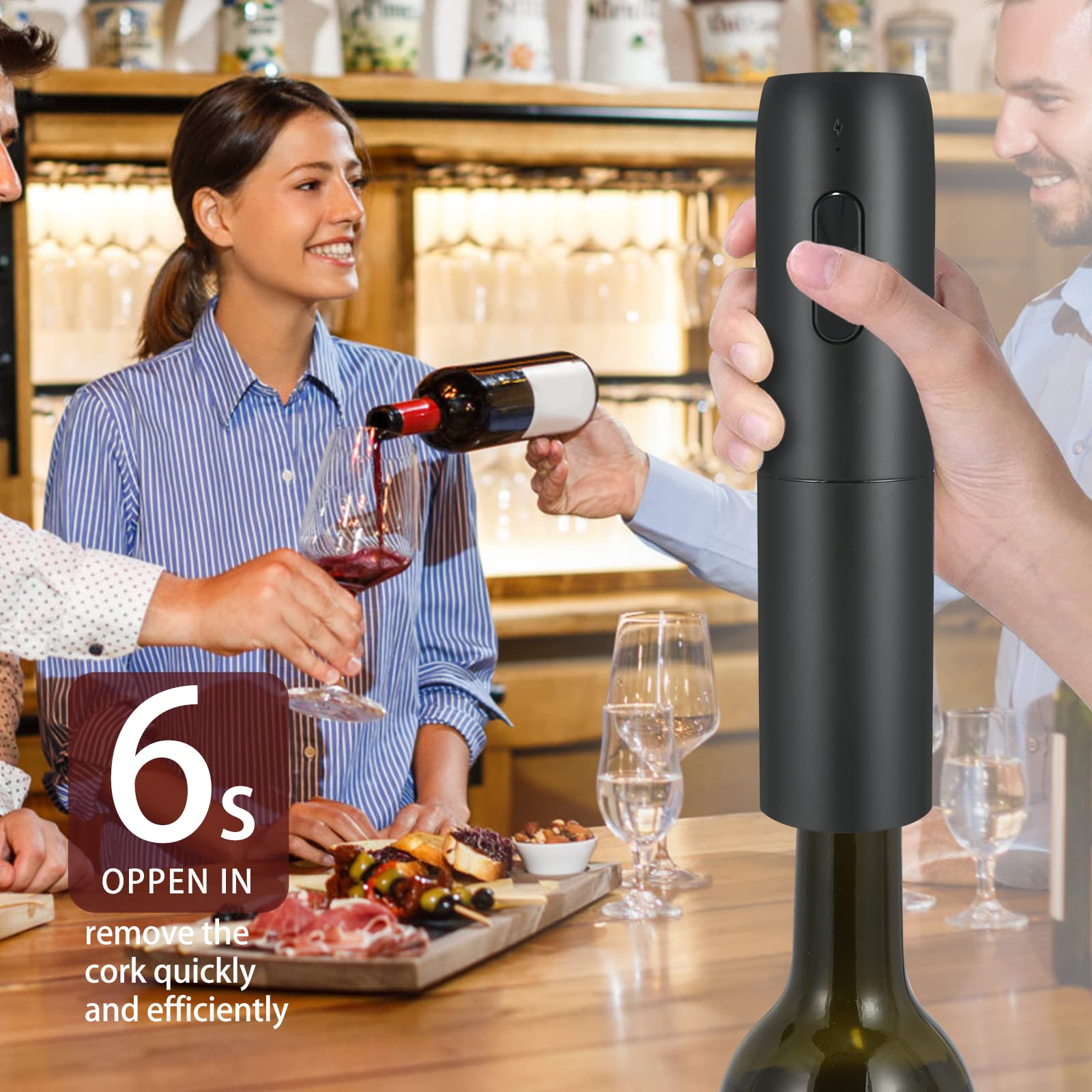 VIDYSUFYR Electric Wine Opener - Automatic & Rechargeable -2