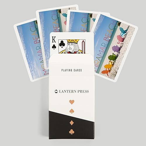 Miniatura 6 de Lantern Press Miramar Beach, Florida, coloridas sillas de playa (52 cartas, baraja de cartas de tamaño póquer con comodines)
