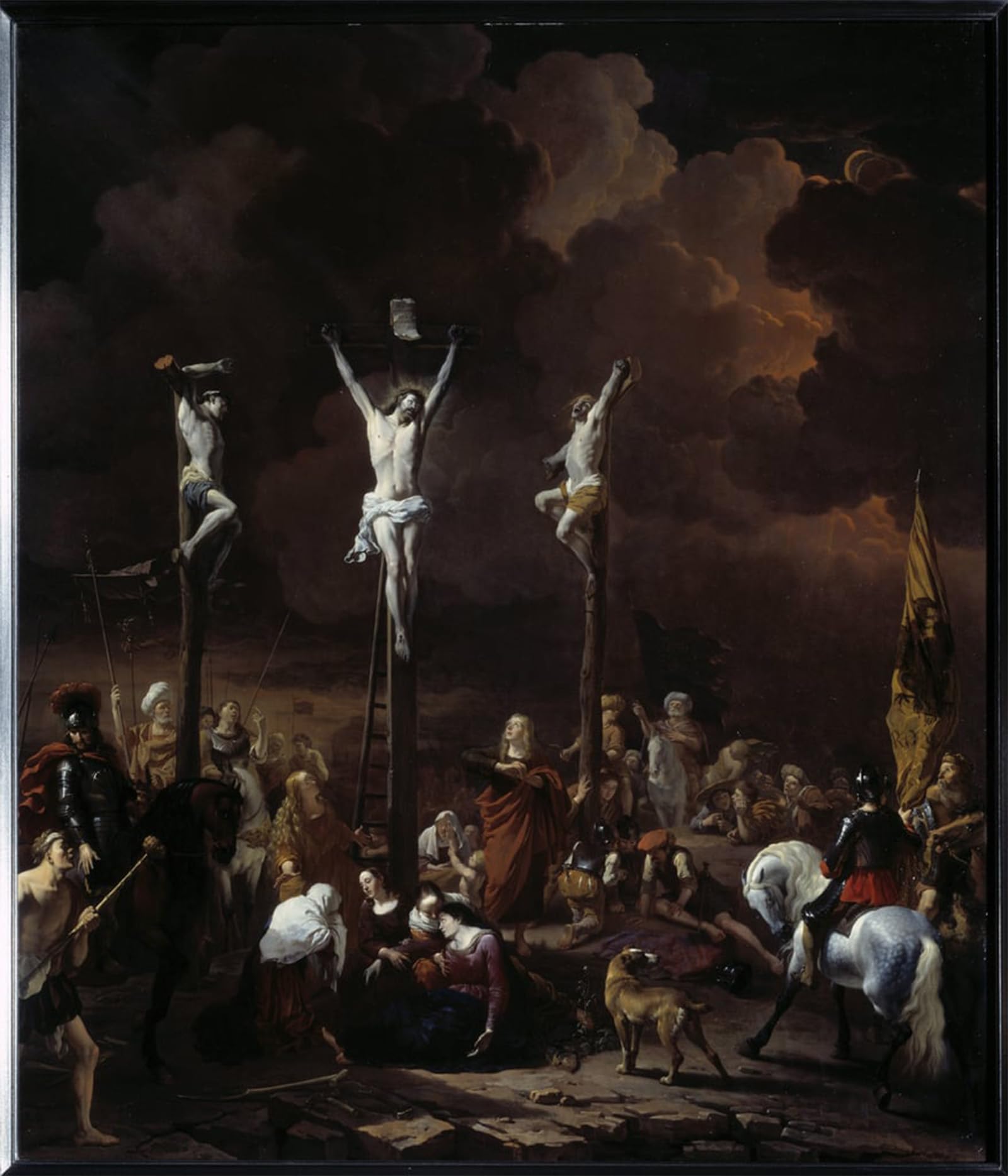 ARTXLXXBN Famous Painting Canvas Artwork Graffiti Print the Calvary by Karel Dujardin Portrait Canvas Image for Home Decor 60x90cm